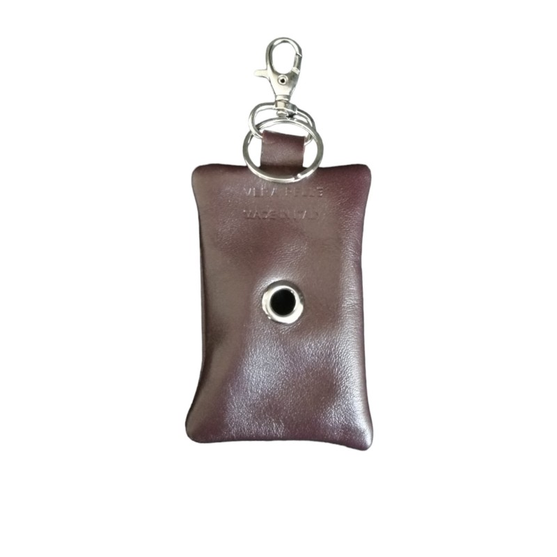 Borsina porta sacchetti igienici in pelle - piatta