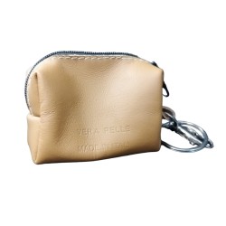 Borsina porta sacchetti igienici in pelle - cerniera