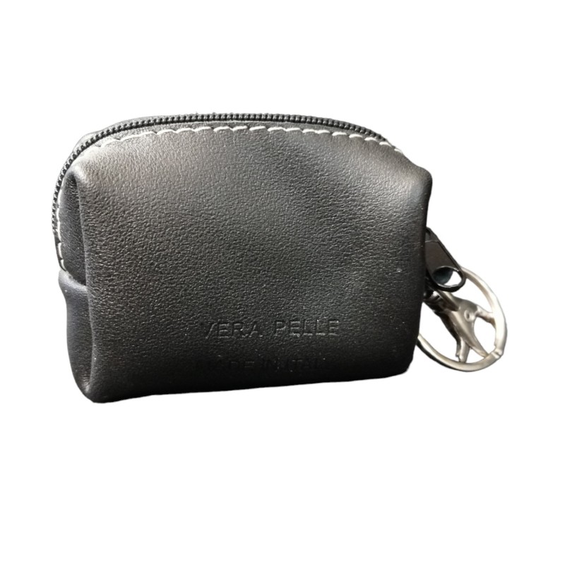 Borsina porta sacchetti igienici in pelle - cerniera