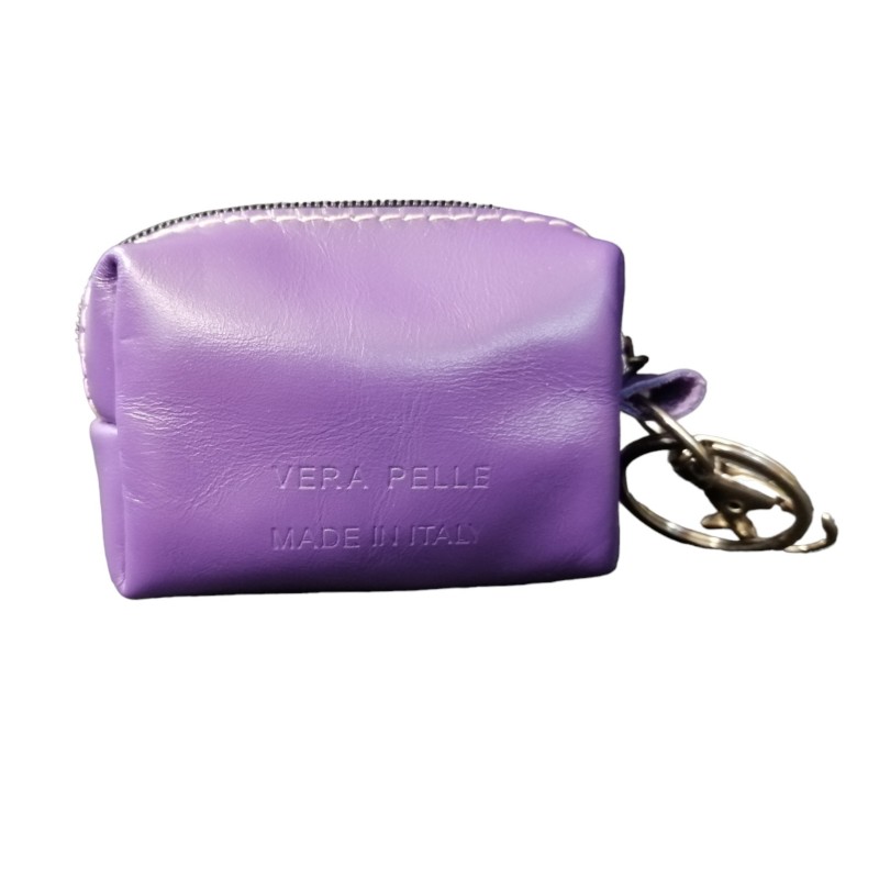 Borsina porta sacchetti igienici in pelle - cerniera