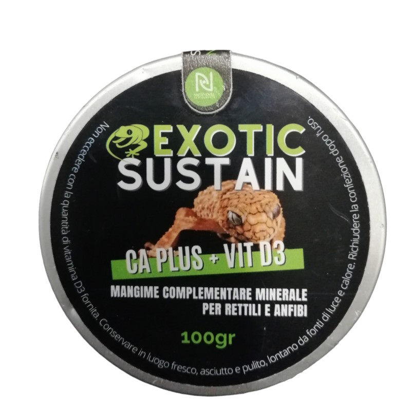 CALCIO CARBONATO CON VITAMINA D3 da 100g | EXOTIC SUSTAIN