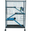 Gabbia per cincillà e furetti Indoor Maxi Loft 1 - azzurra